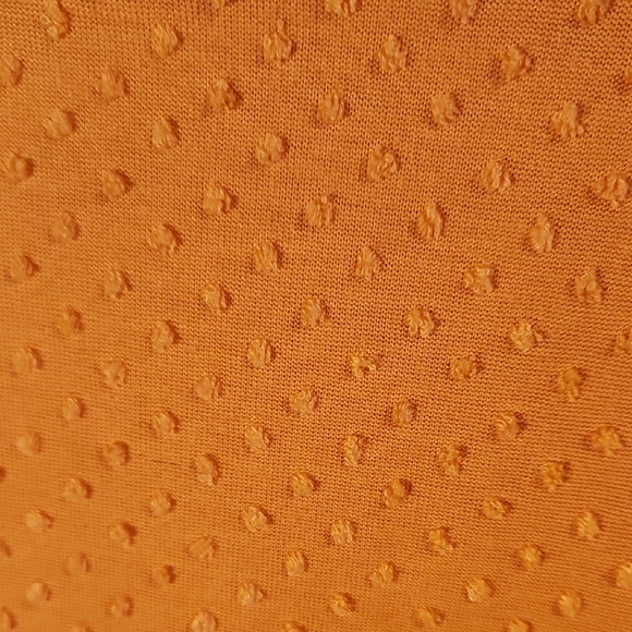 Ruby Rd. Orange Textured Blouse with Ruffle Sleeves - Picture 4 of 4